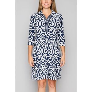 NWT Gretchen Scott Everywhere Dress Size S Navy Stretch Packable Travel $164.00